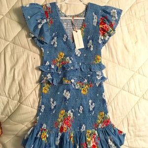 Love shack fancy size med woman’s dress marine blue